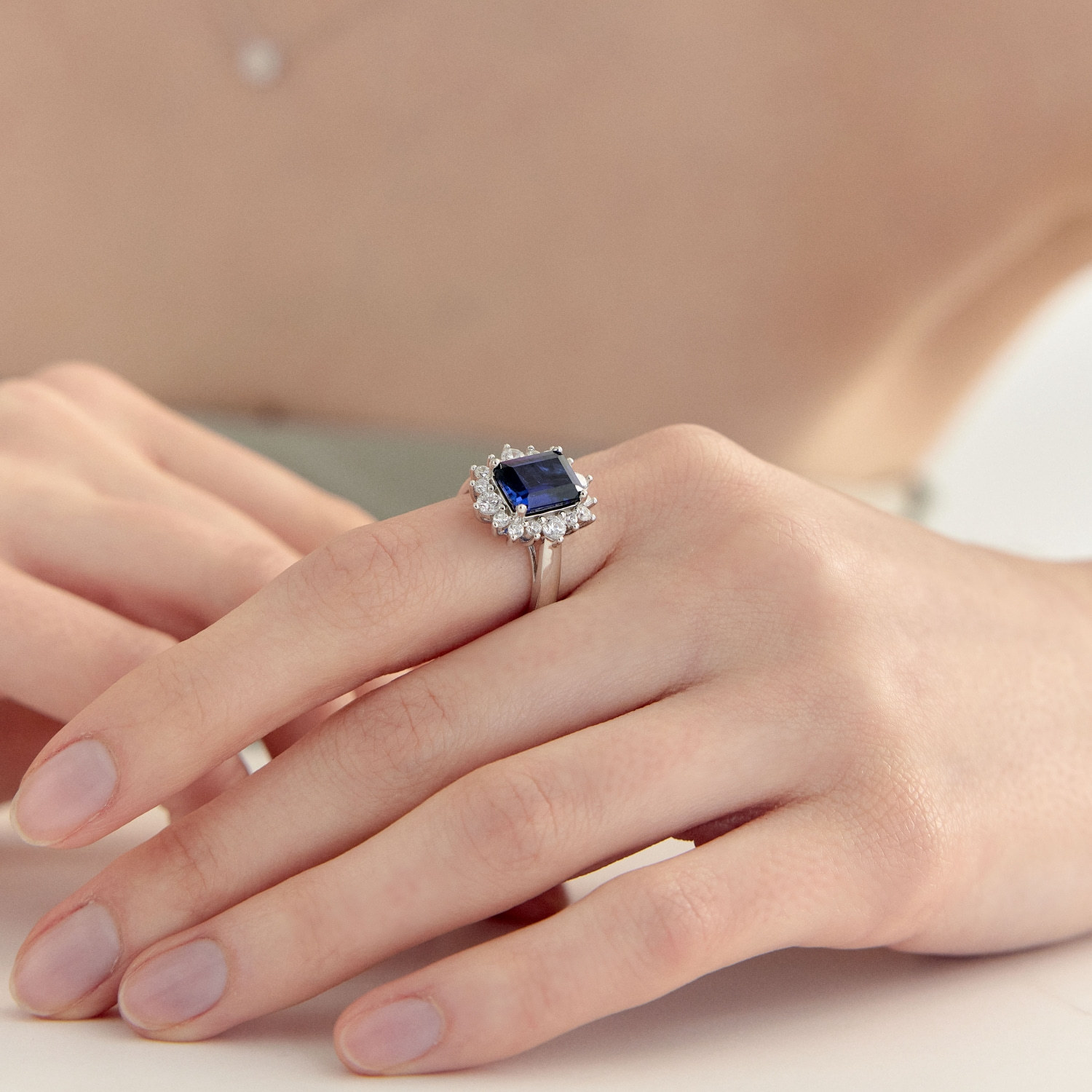 Blue Cluster Ring (W) 블루 클러스터 반지