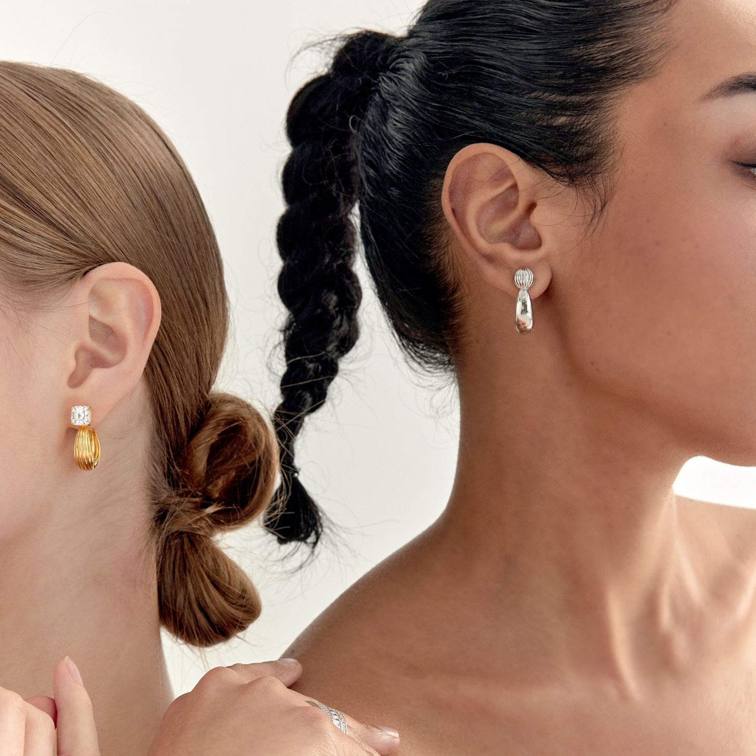 Shell & Asscher Earrings (W/Y) 쉘 앤 애셔 귀걸이