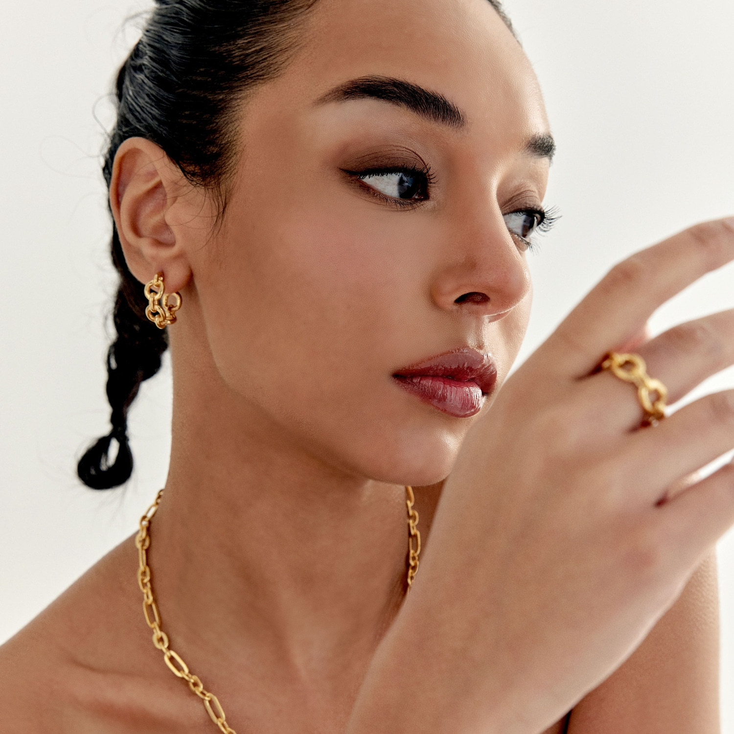 Bold Chain Tube Earrings (W/Y) 볼드 체인 튜브 귀걸이