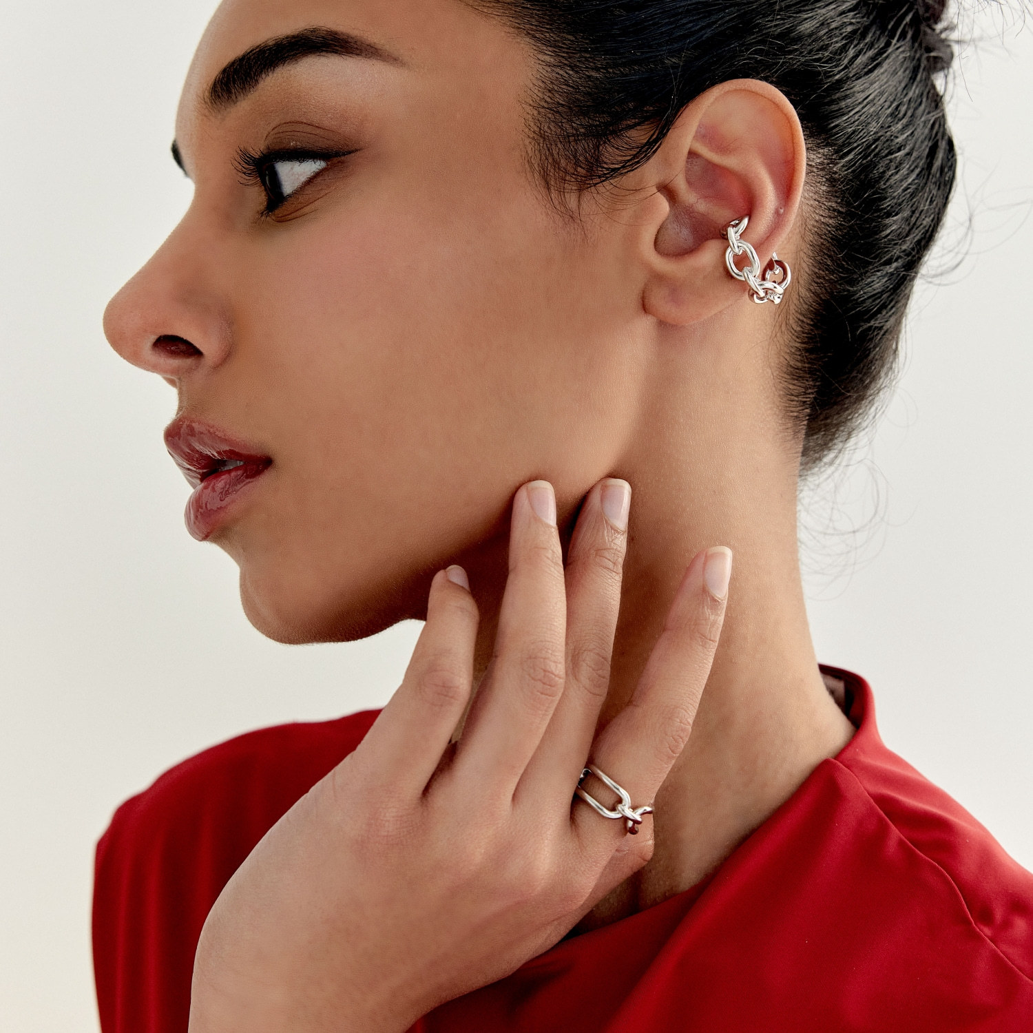 Bold Chain Open Ring (W/Y) 볼드 체인 오픈 반지