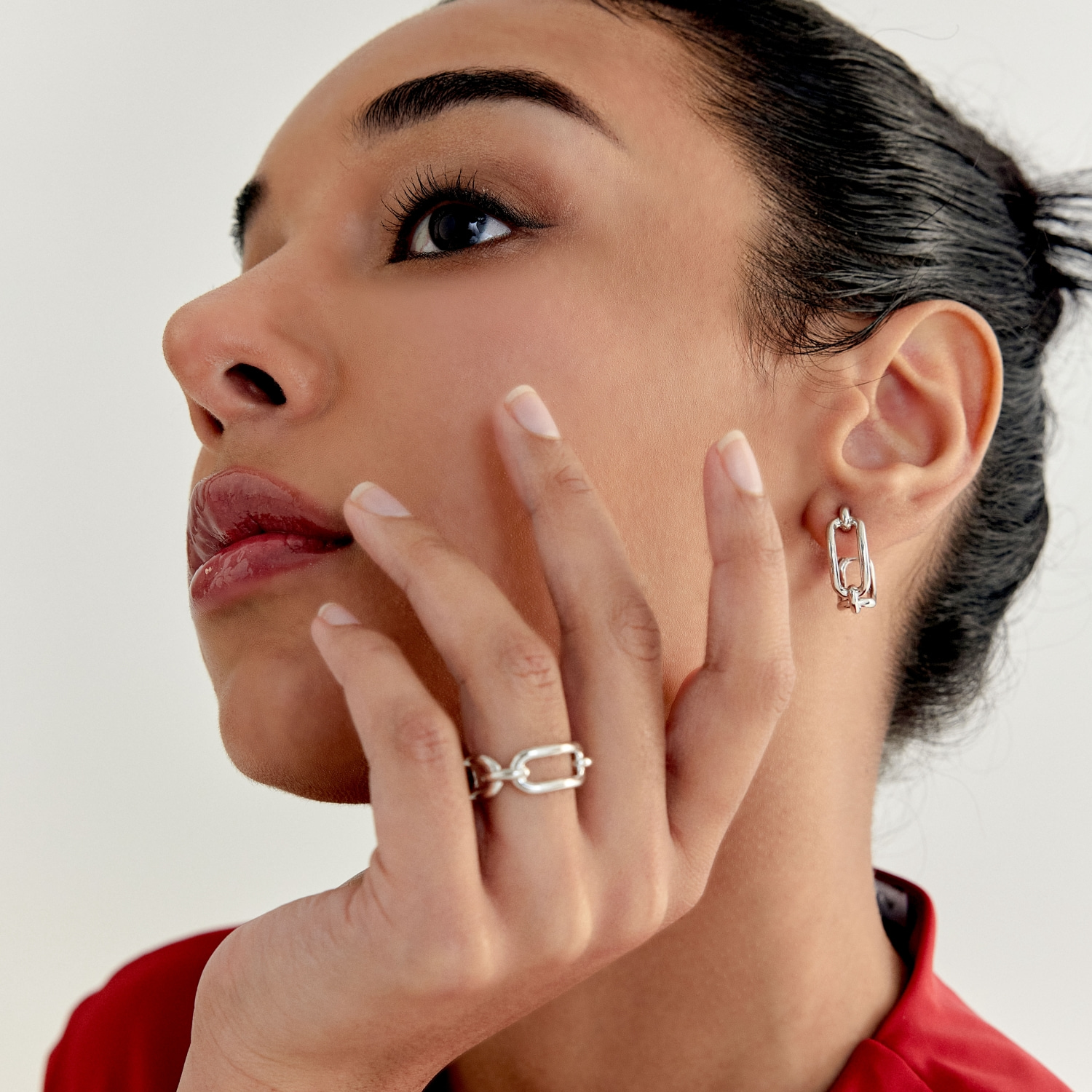 Bold Chain Tube Open Ring (W/Y) 볼드 체인 튜브 오픈 반지