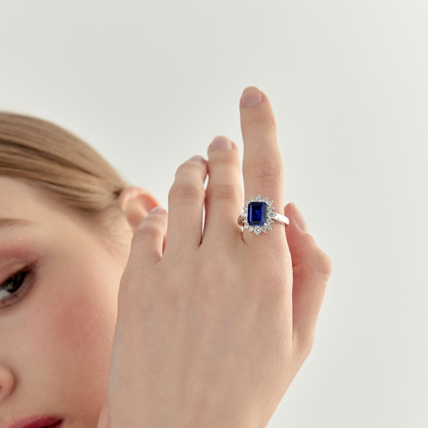 Blue Cluster Ring (W) 블루 클러스터 반지