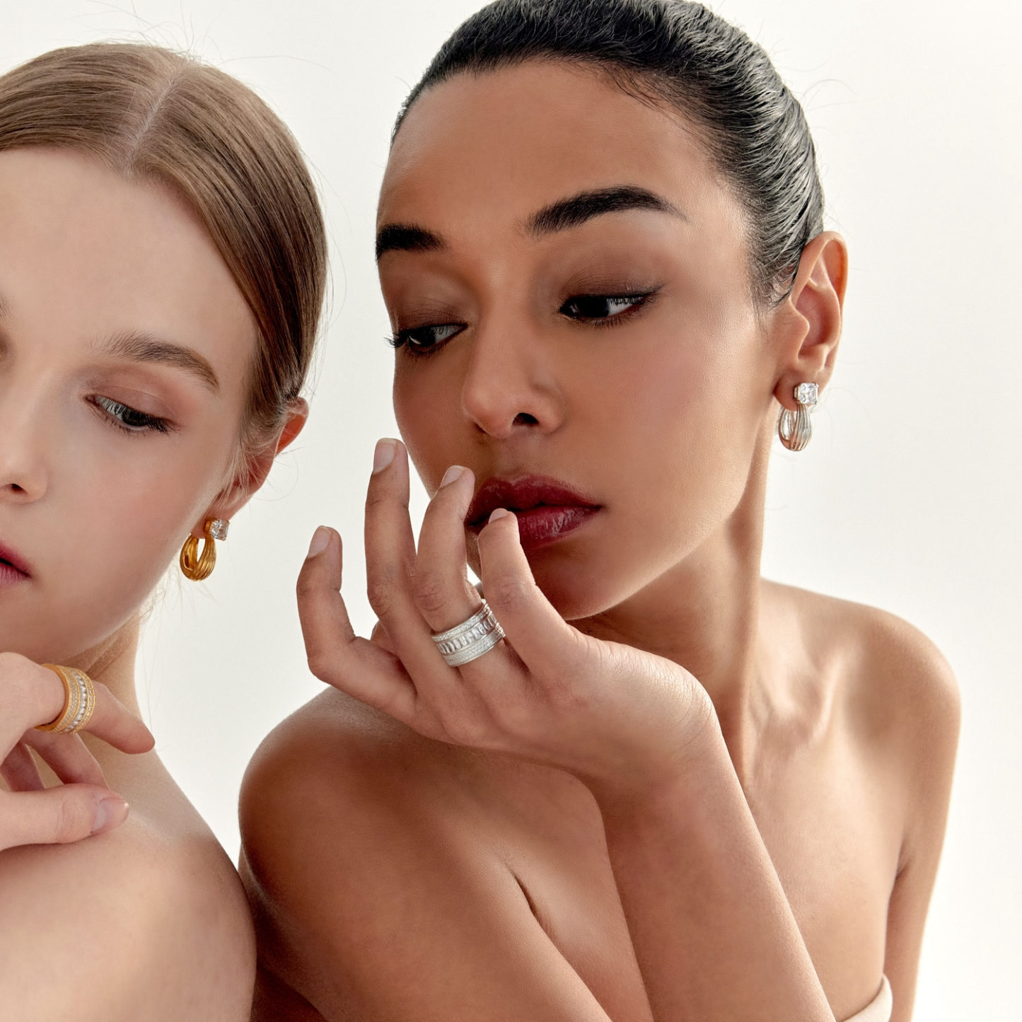 Shell & Asscher Earrings (W/Y) 쉘 앤 애셔 귀걸이