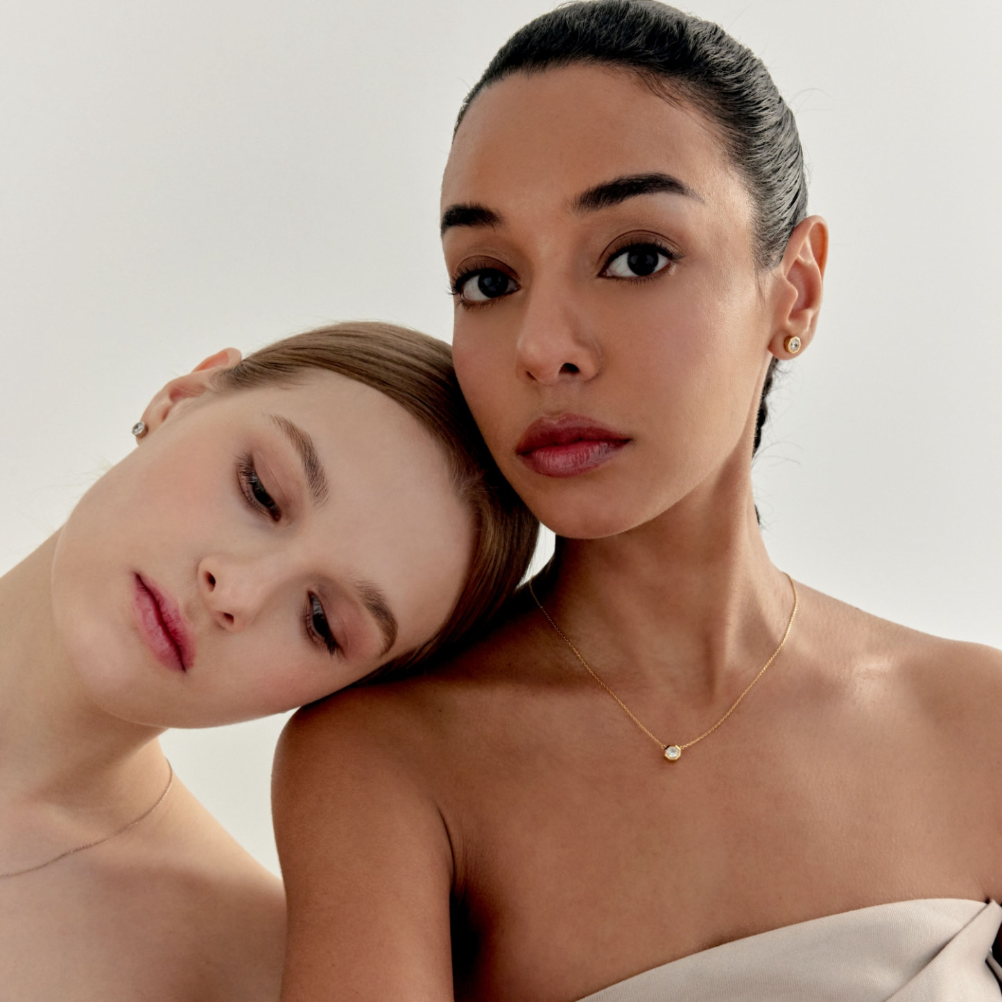 Octagon  Stud Necklace (W/Y) 옥타곤 스터드 목걸이