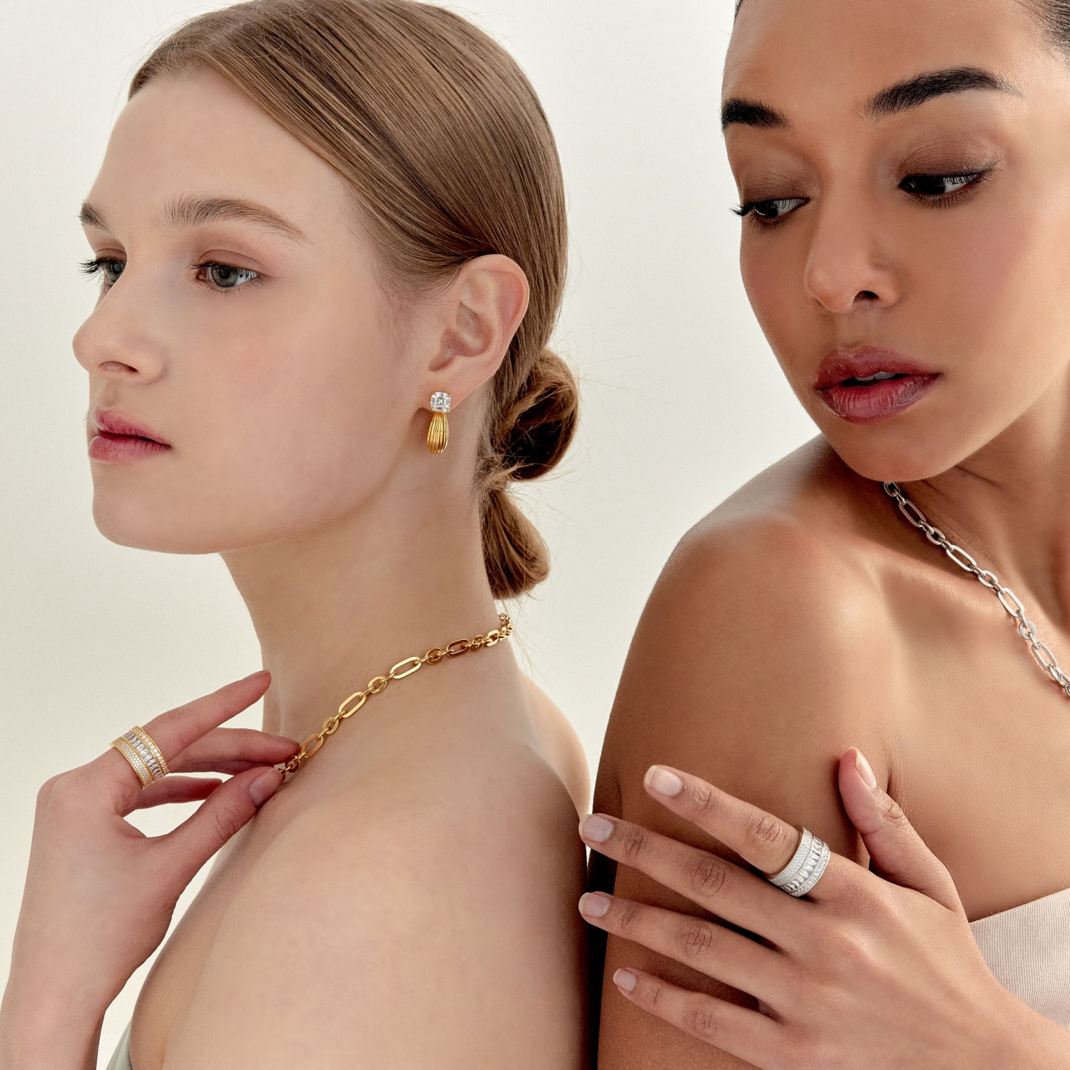 Chatelet Triple Row Ring (W/Y/B) 샤틀레 트리플 로우 반지