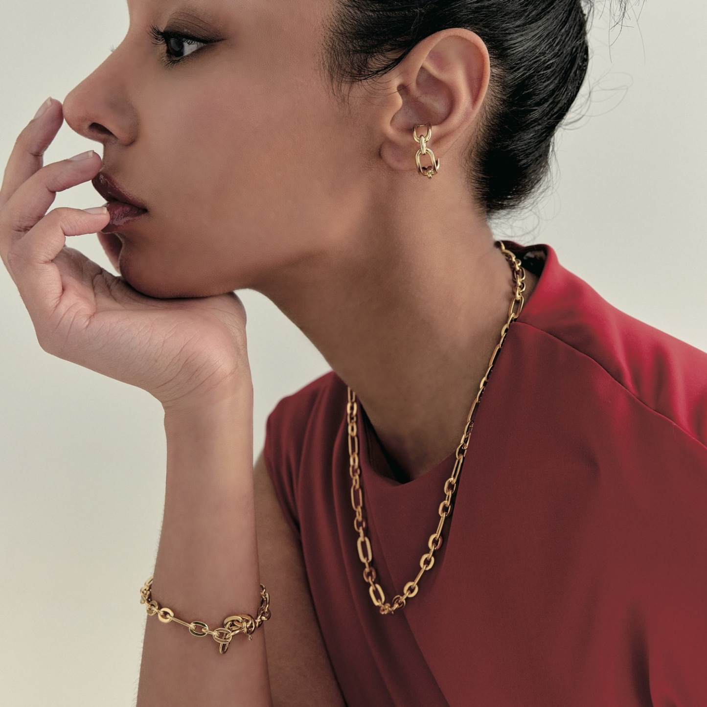 Bold Chain layered Bracelet 볼드 체인 레이어드 팔찌