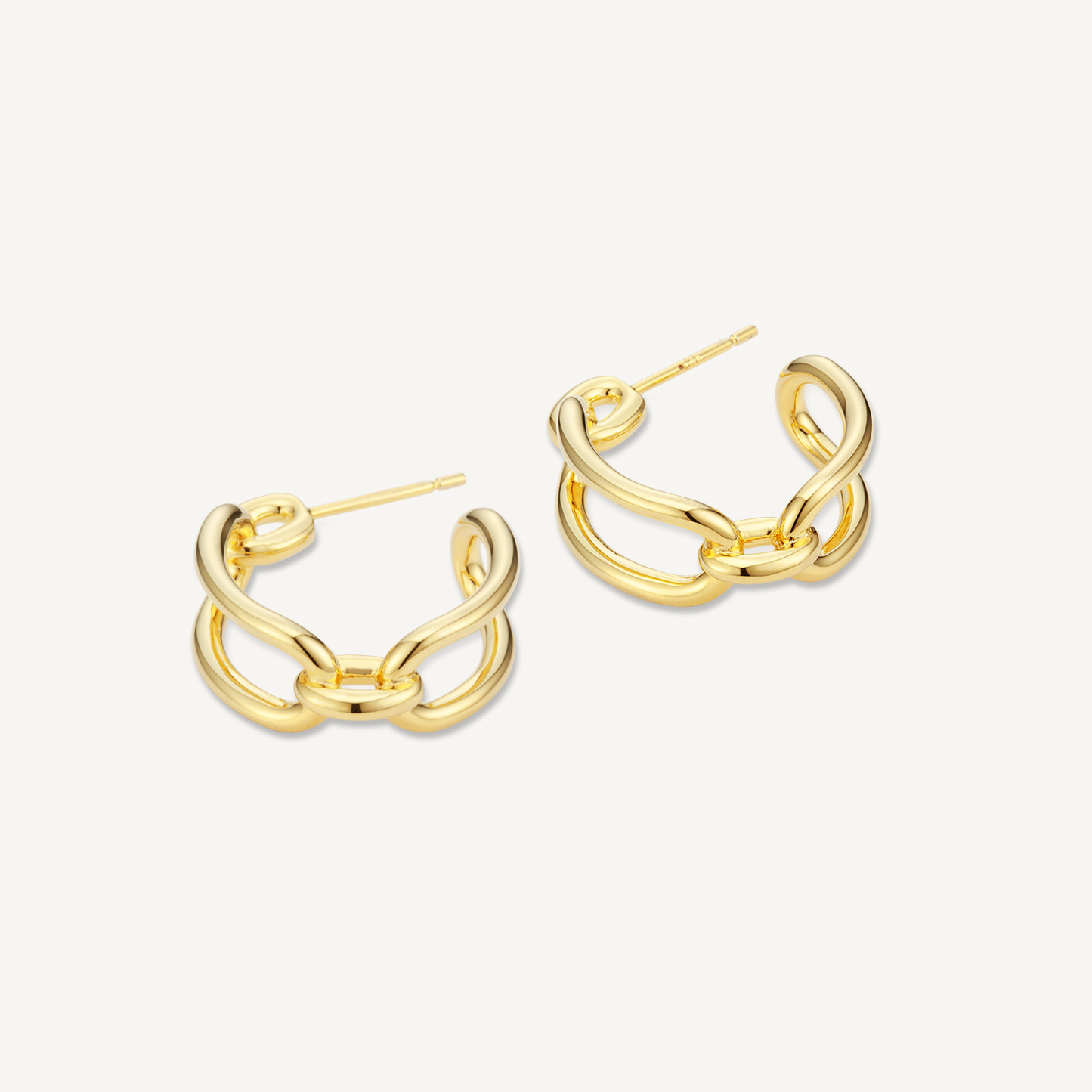 Bold Chain Tube Open Ring (W/Y) 볼드 체인 튜브 오픈 반지