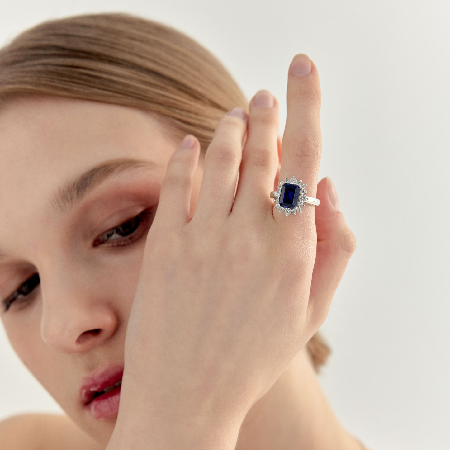 Blue Cluster Ring (W) 블루 클러스터 반지