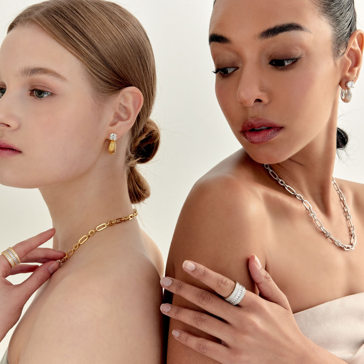 Shell & Asscher Earrings (W/Y) 쉘 앤 애셔 귀걸이