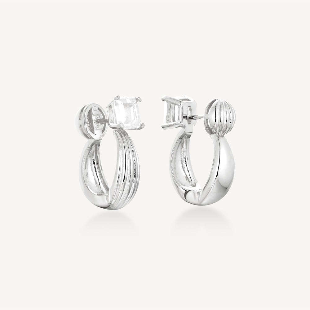 Shell & Asscher Earrings (W/Y) 쉘 앤 애셔 귀걸이