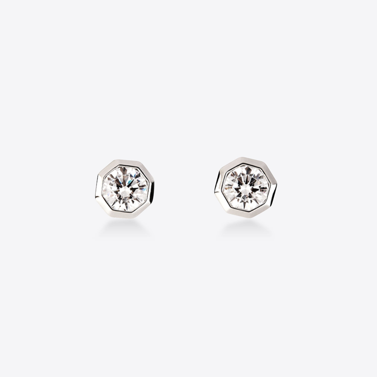Octagon Stud Earrings (W/Y) 옥타곤 스터드 귀걸이