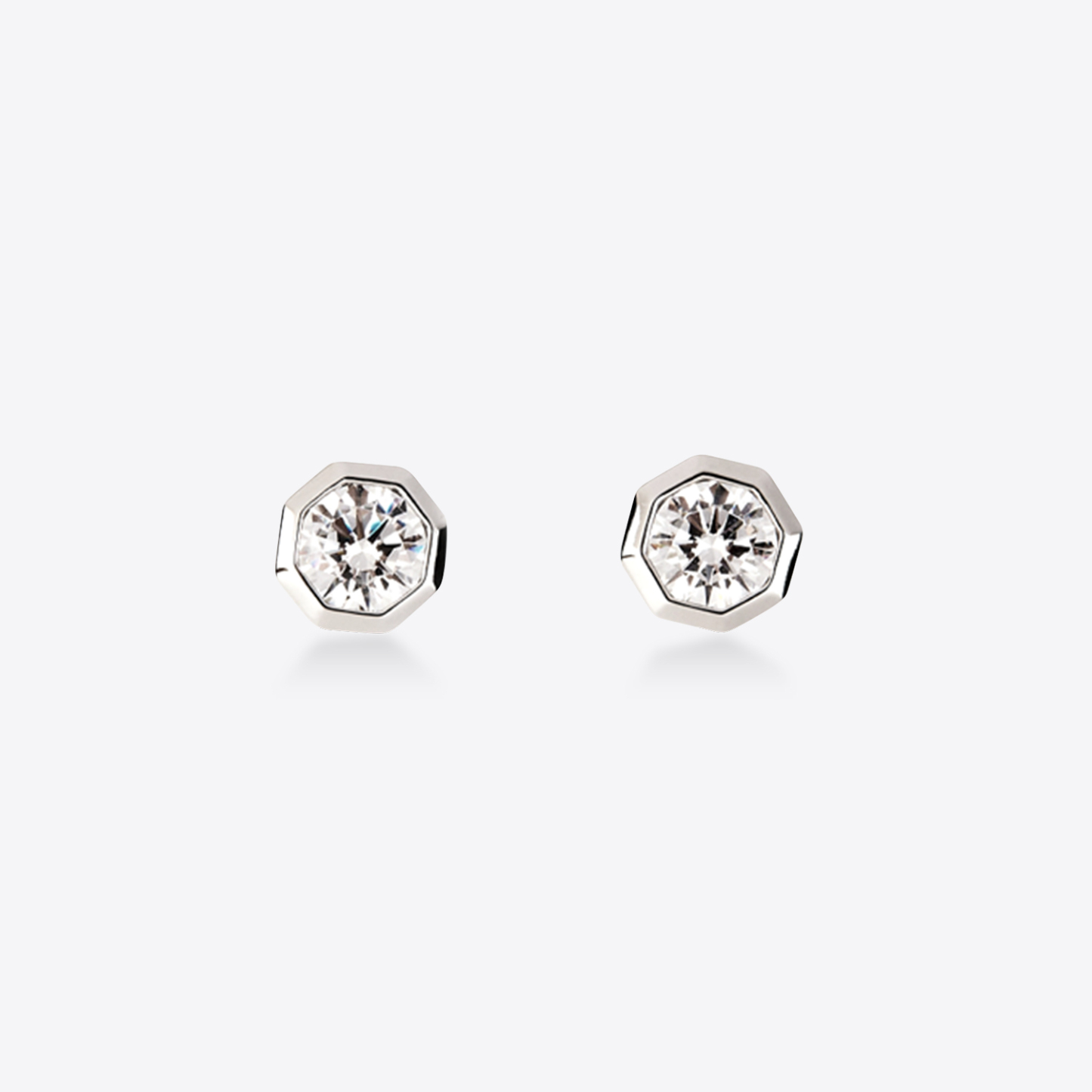 Octagon Stud Earrings (W/Y) 옥타곤 스터드 귀걸이