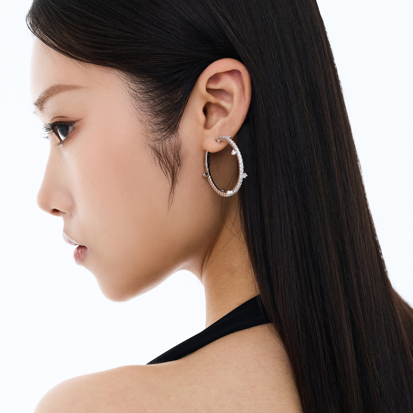 Cross Hoop Earrings 크로스 훕 귀걸이
