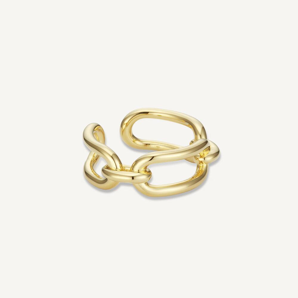 Bold Chain Tube Open Ring (W/Y) 볼드 체인 튜브 오픈 반지