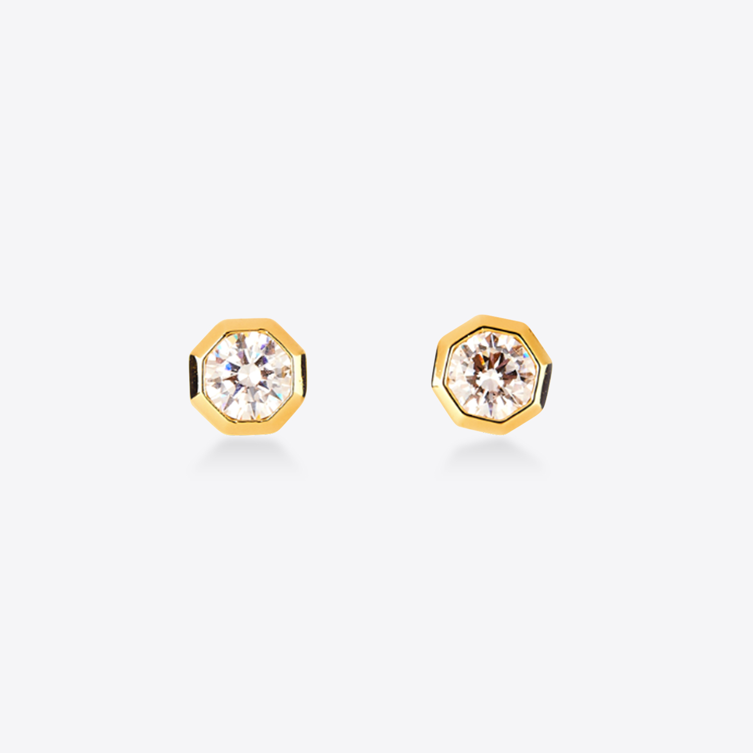 Octagon Stud Earrings (W/Y) 옥타곤 스터드 귀걸이