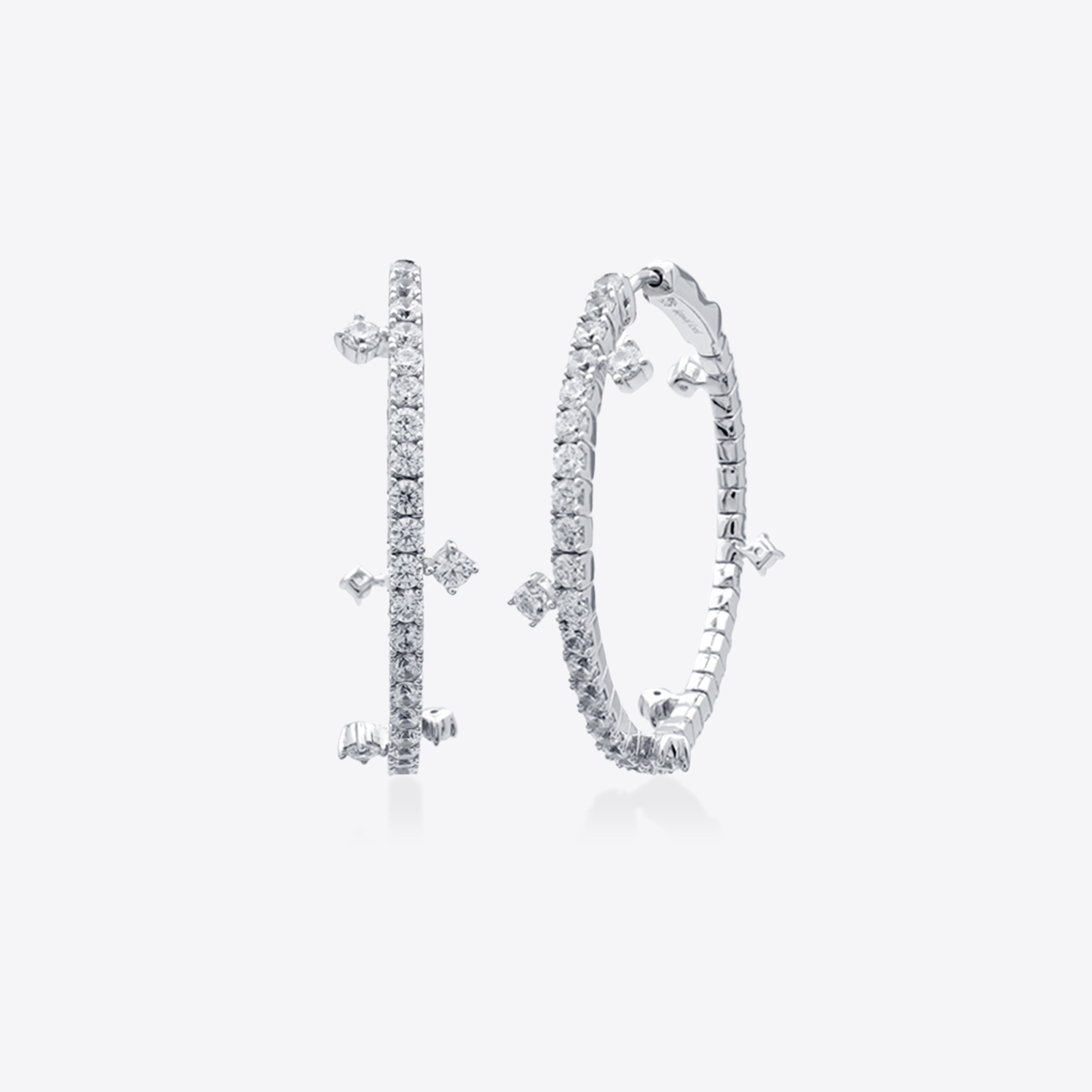 Cross Hoop Earrings 크로스 훕 귀걸이