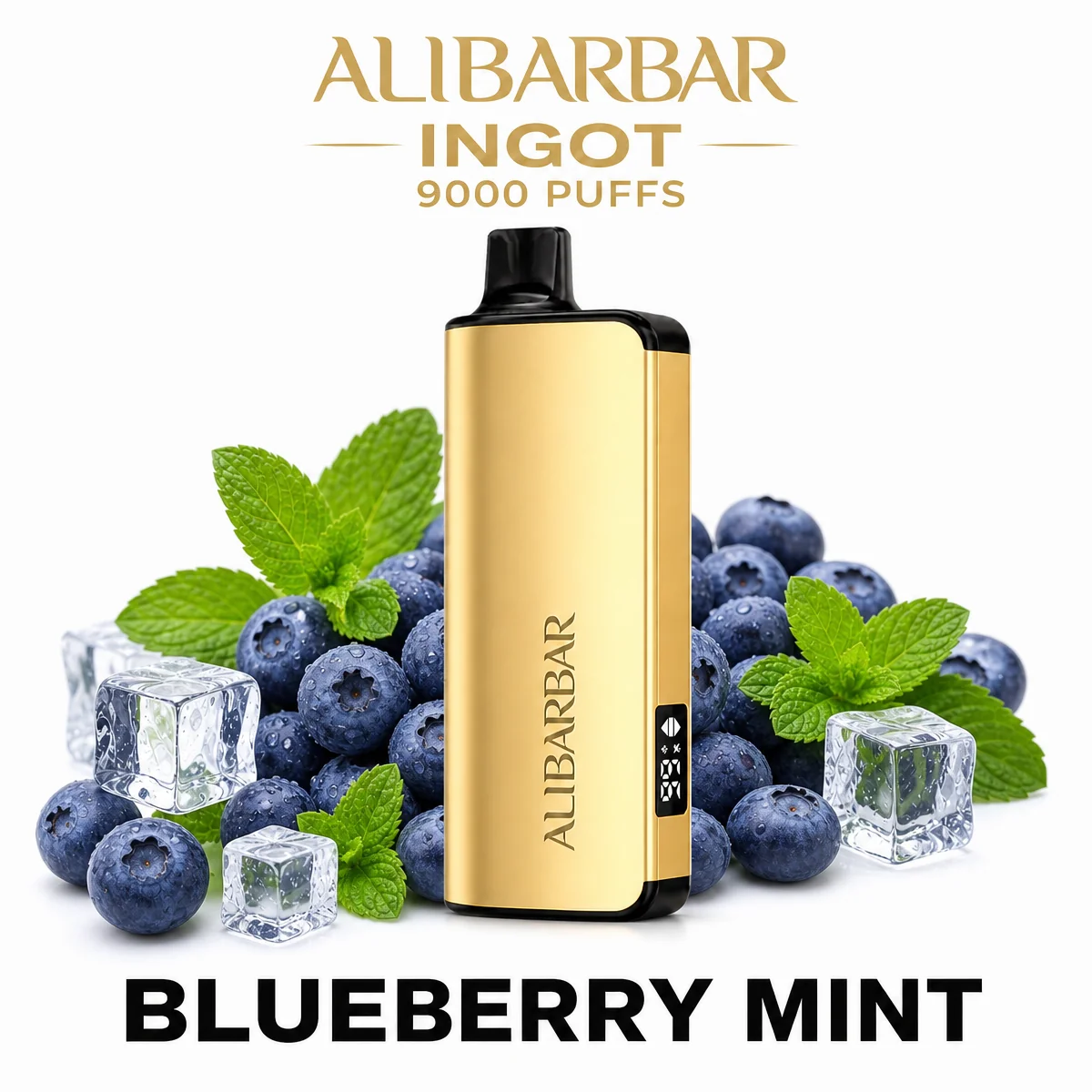 Blueberry Mint ALIBARBAR Ingot 9000 Puffs