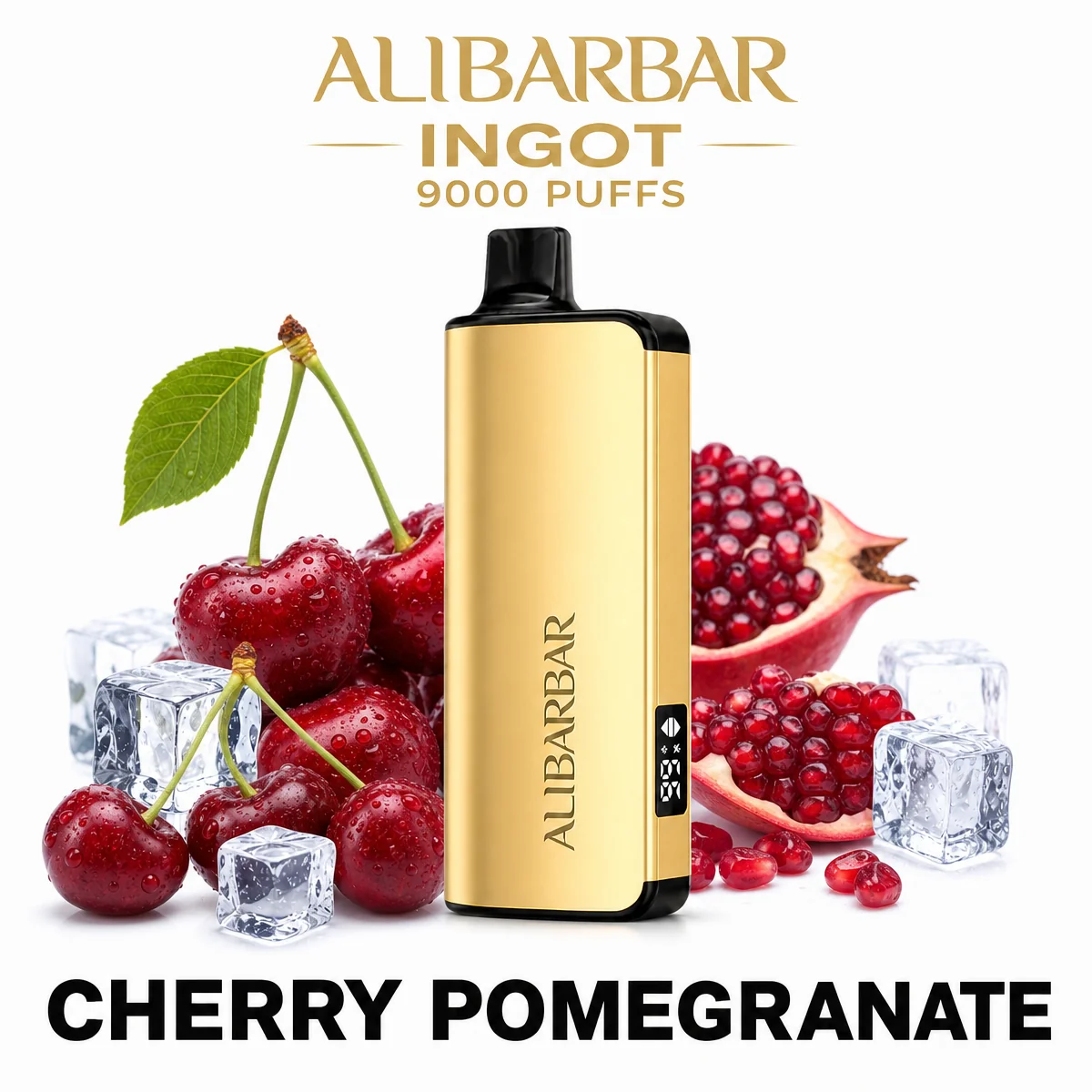 Cherry Pomegranate ALIBARBAR Ingot 9000 Puffs