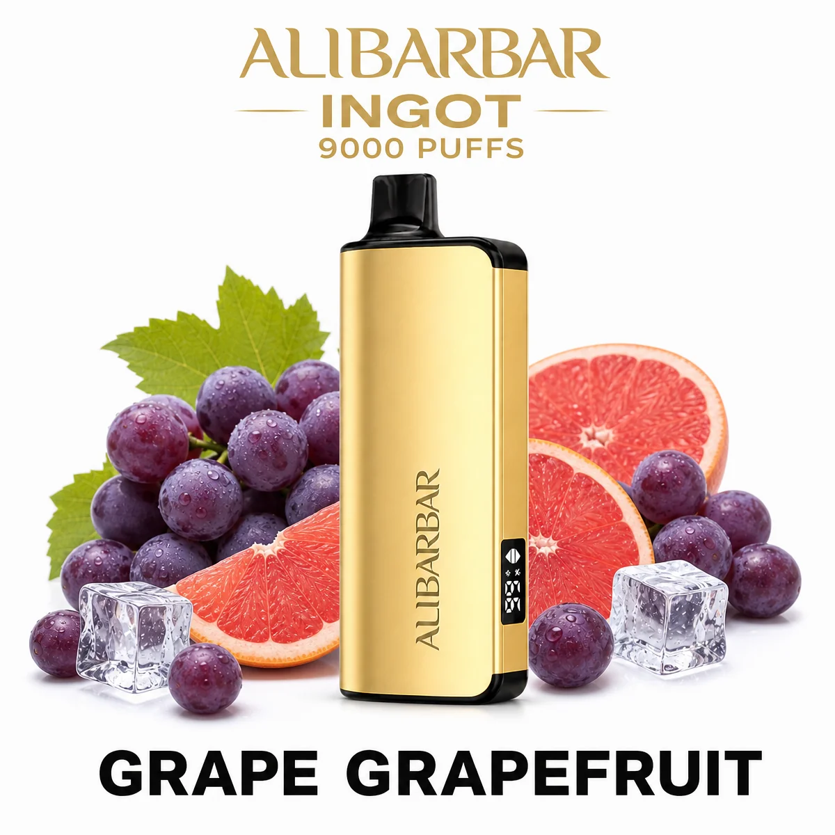 Grape Grapefruit ALIBARBAR Ingot 9000 Puffs