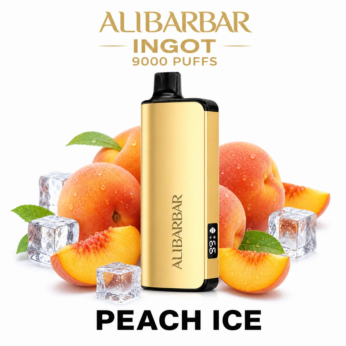 Peach Ice ALIBARBAR Ingot 9000 Puffs