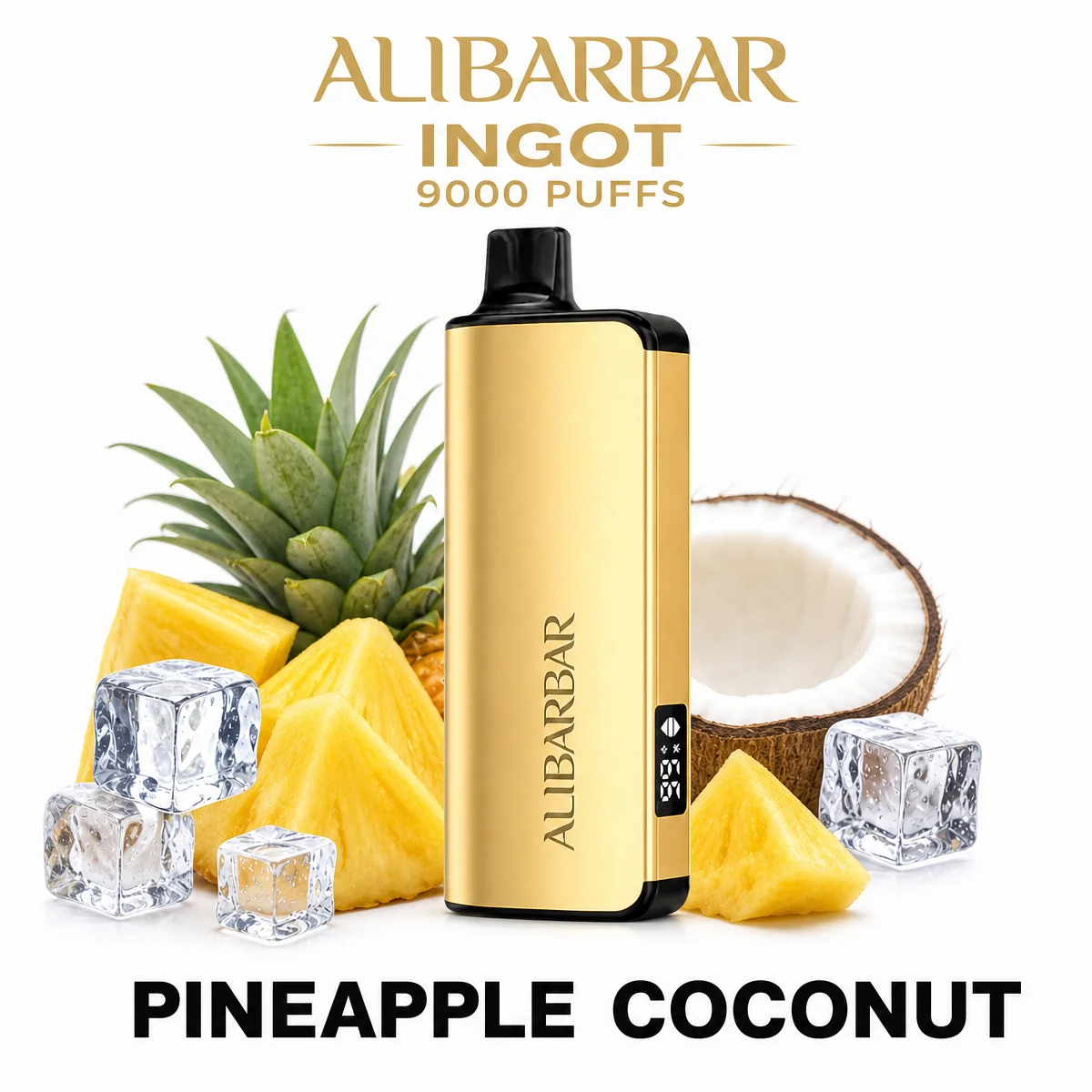Pineapple Coconut ALIBARBAR Ingot 9000 Puffs