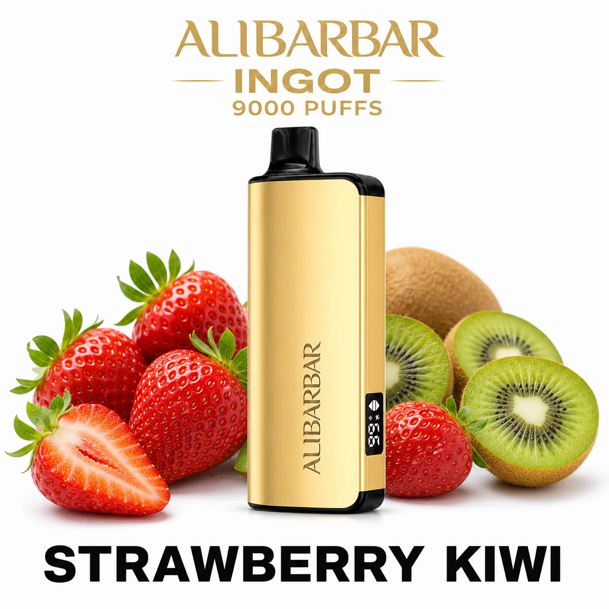 Strawberry Kiwi ALIBARBAR Ingot 9000 Puffs