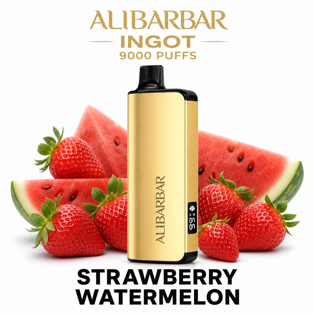 Strawberry Watermelon ALIBARBAR Ingot 9000 Puffs