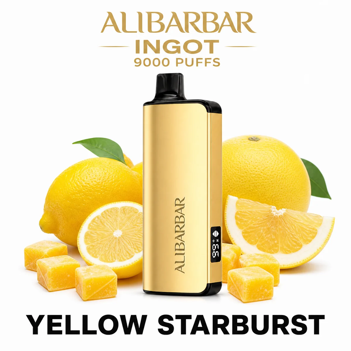 Yellow Starburst ALIBARBAR Ingot 9000 Puffs