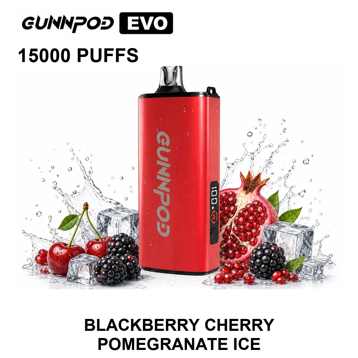 Blackberry Cherry Pomegranate Ice Gunnpod EVO 15000 Puffs