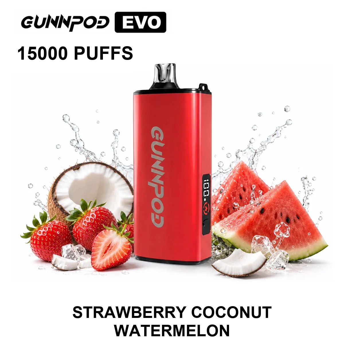 Strawberry Coconut Watermelon Gunnpod EVO 15000 Puffs