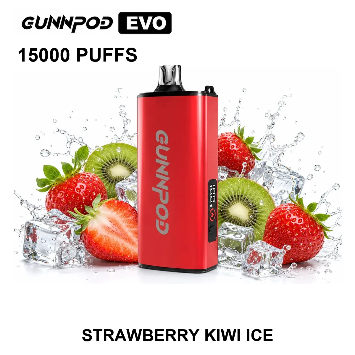 Strawberry Kiwi Ice Gunnpod EVO 15000 Puffs