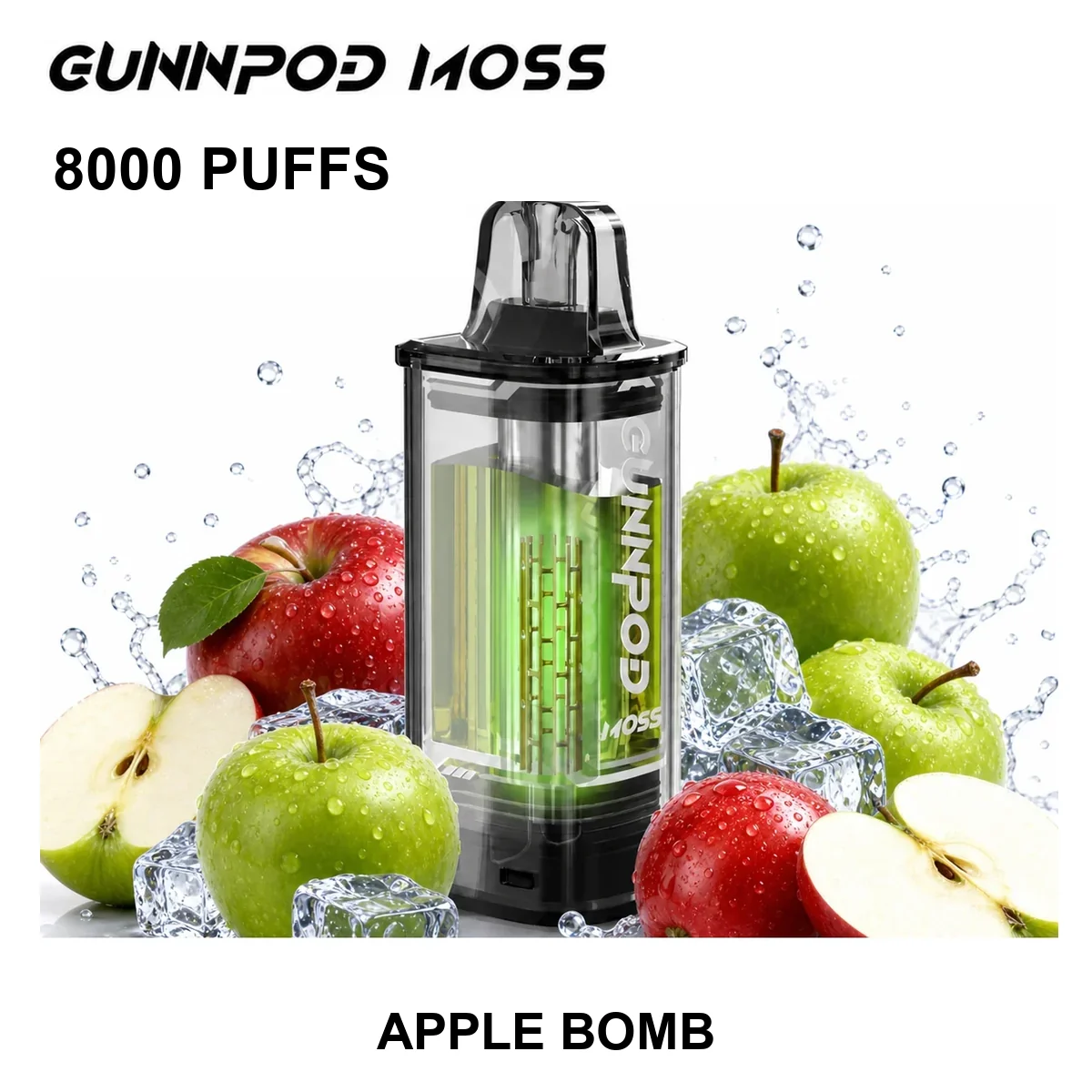 Apple Bomb Gunnpod Moss Pod 8000 Puffs
