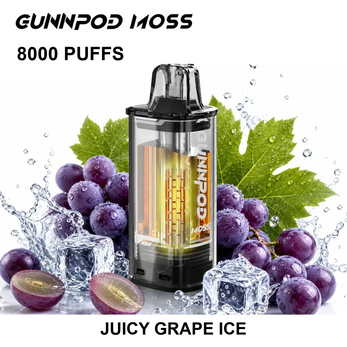 Juicy Grape Ice Gunnpod Moss Pod 8000 Puffs
