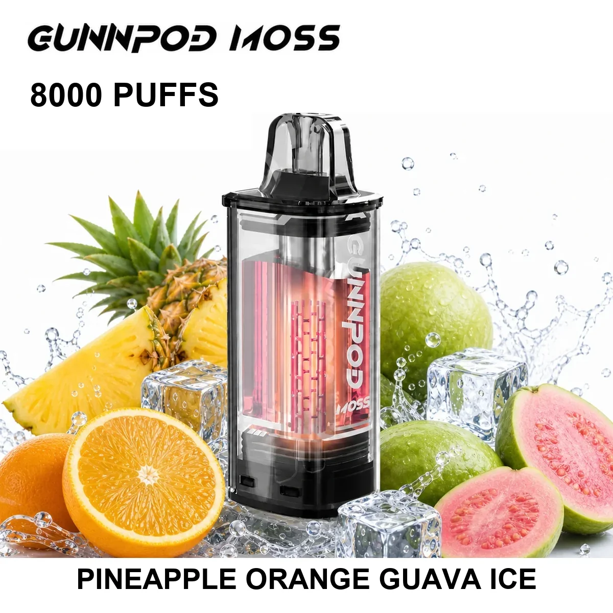 Pineapple Orange Guava Ice Gunnpod Moss Pod 8000 Puffs