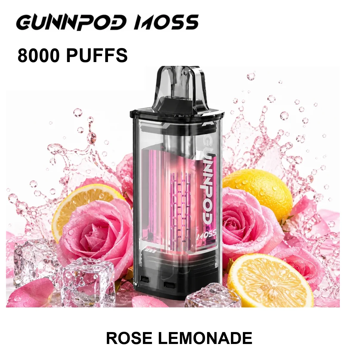 Rose Lemonade Gunnpod Moss Pod 8000 Puffs