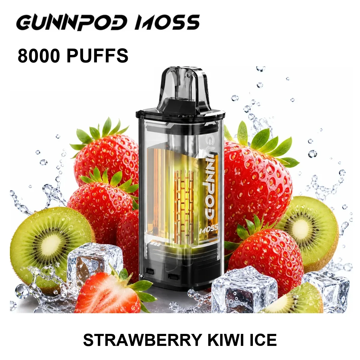 Strawberry Kiwi Ice Gunnpod Moss Pod 8000 Puffs