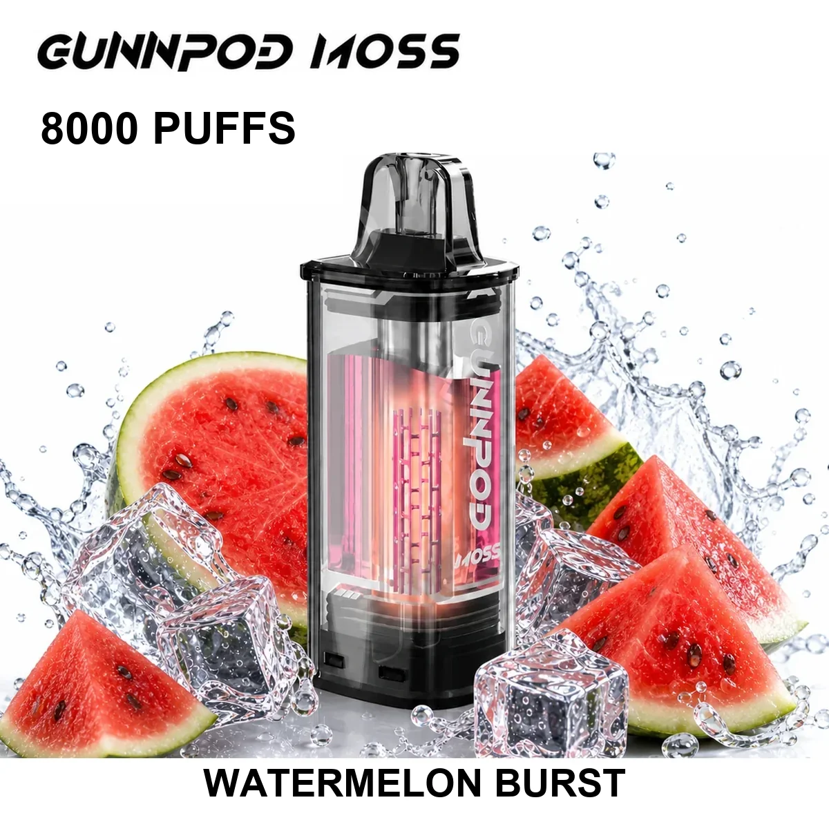 Watermelon Burst Gunnpod Moss Pod 8000 Puffs