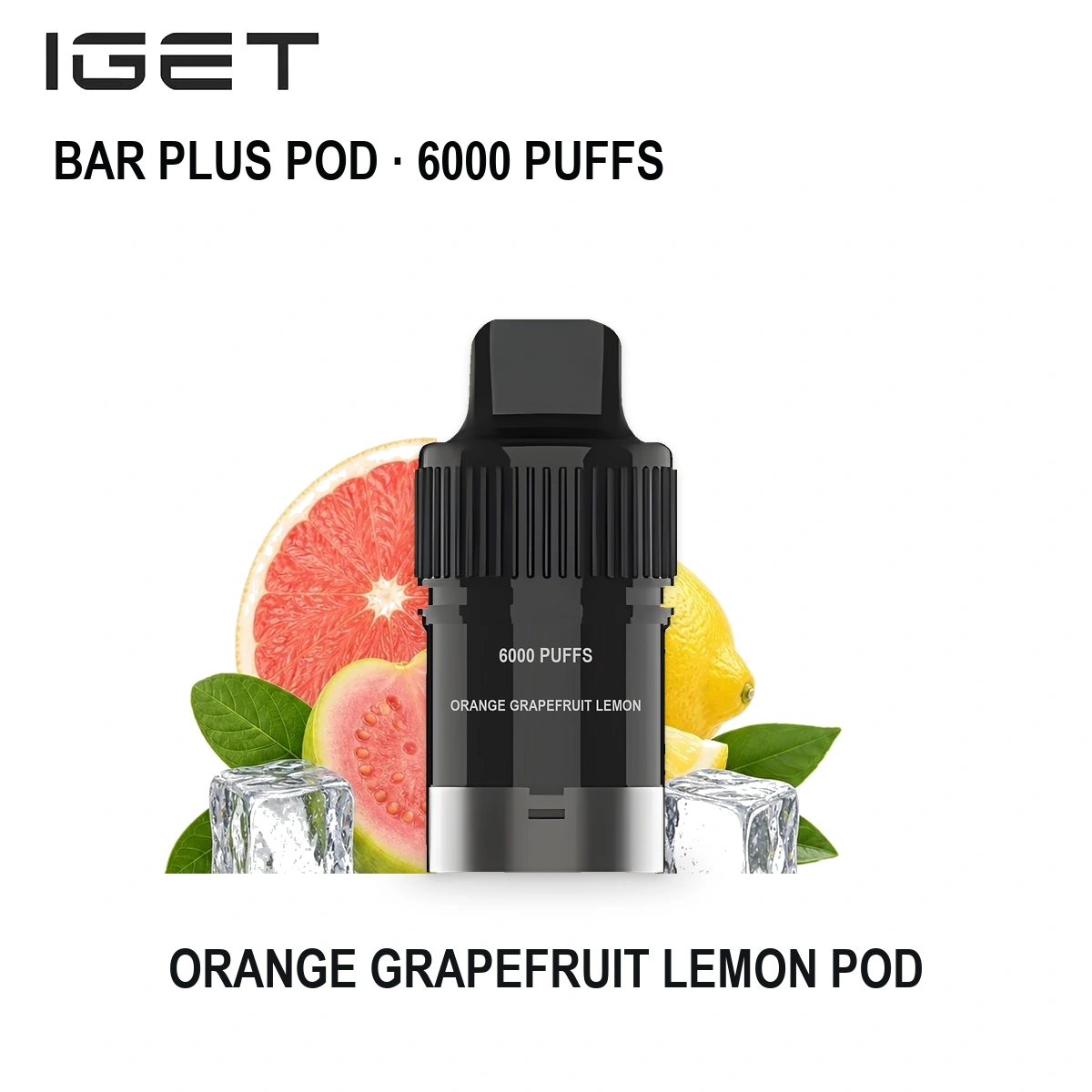 Orange Grapefruit Lemon IGET Bar Plus Pod 6000 Puffs
