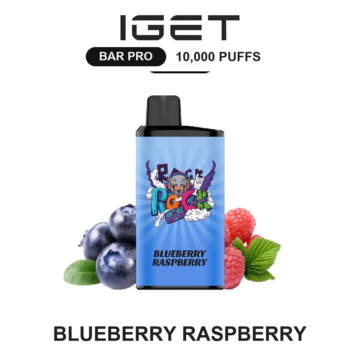 Blueberry Raspberry IGET Bar Pro 10000 Puffs