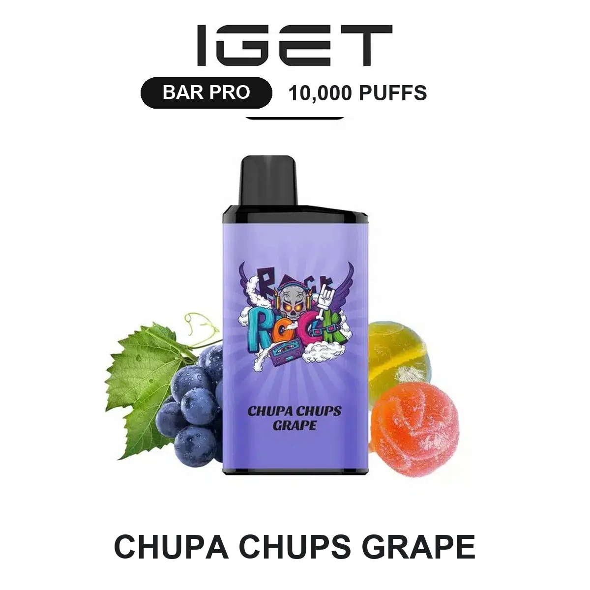 Chupa Chups Grape IGET Bar Pro 10000 Puffs