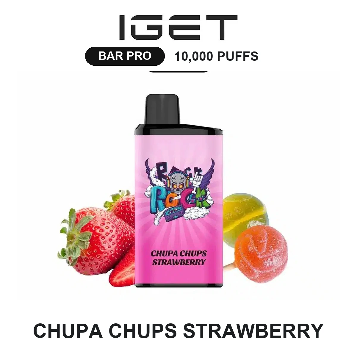Chupa Chups Strawberry IGET Bar Pro 10000 Puffs