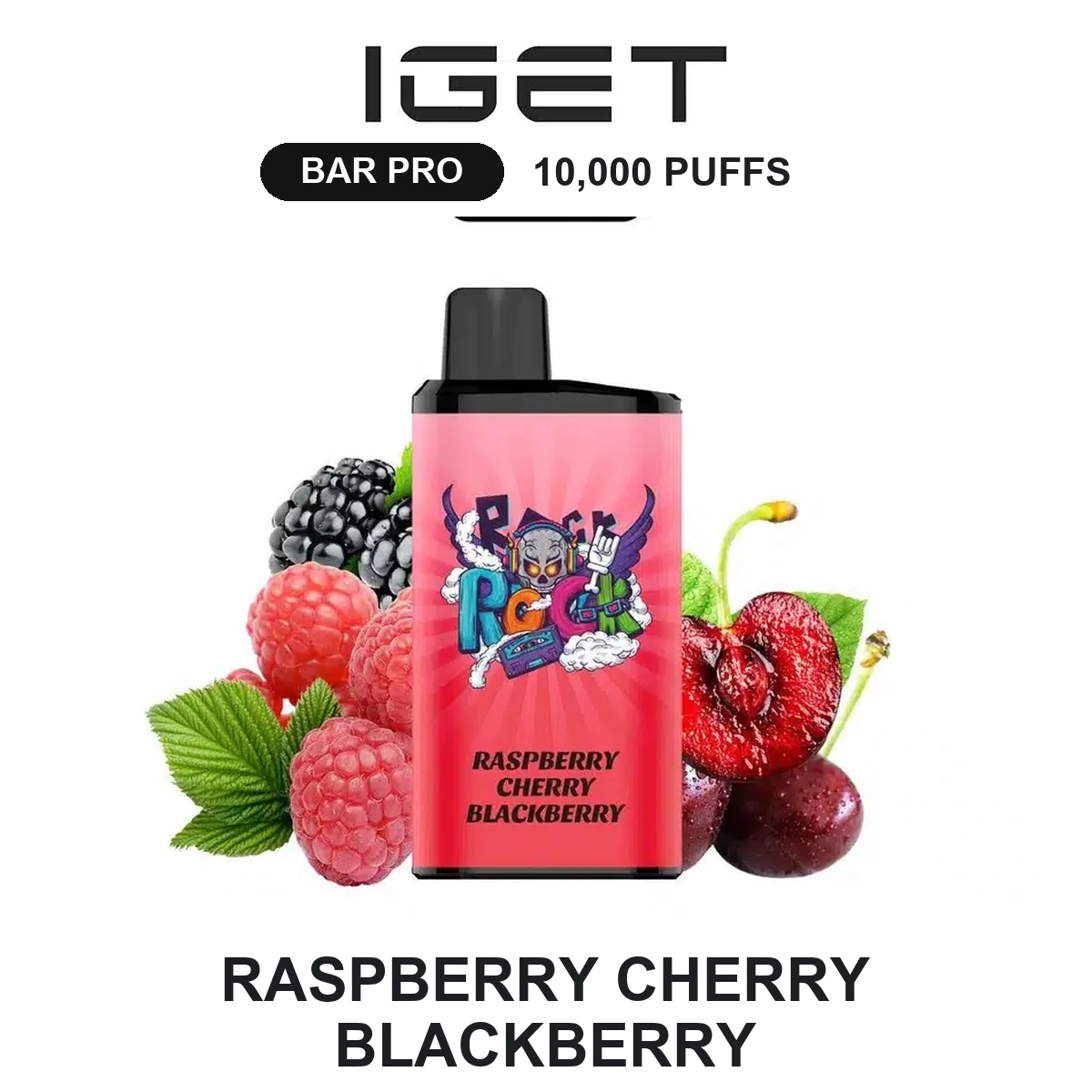 Raspberry Cherry Blackberry IGET Bar Pro 10000 Puffs