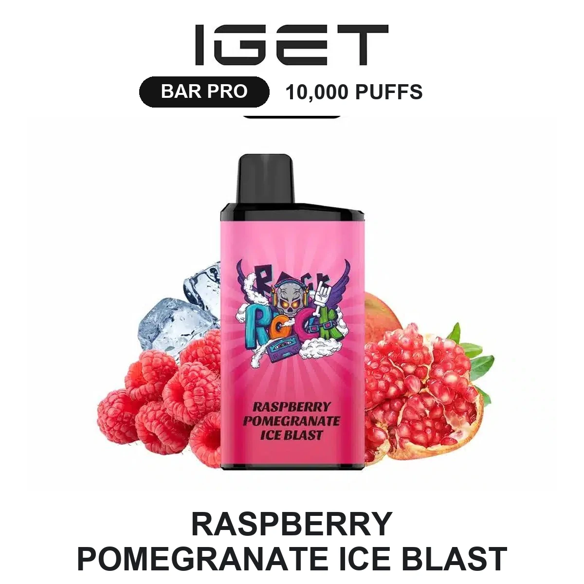 Raspberry Pomegranate Ice Blast IGET Bar Pro 10000 Puffs