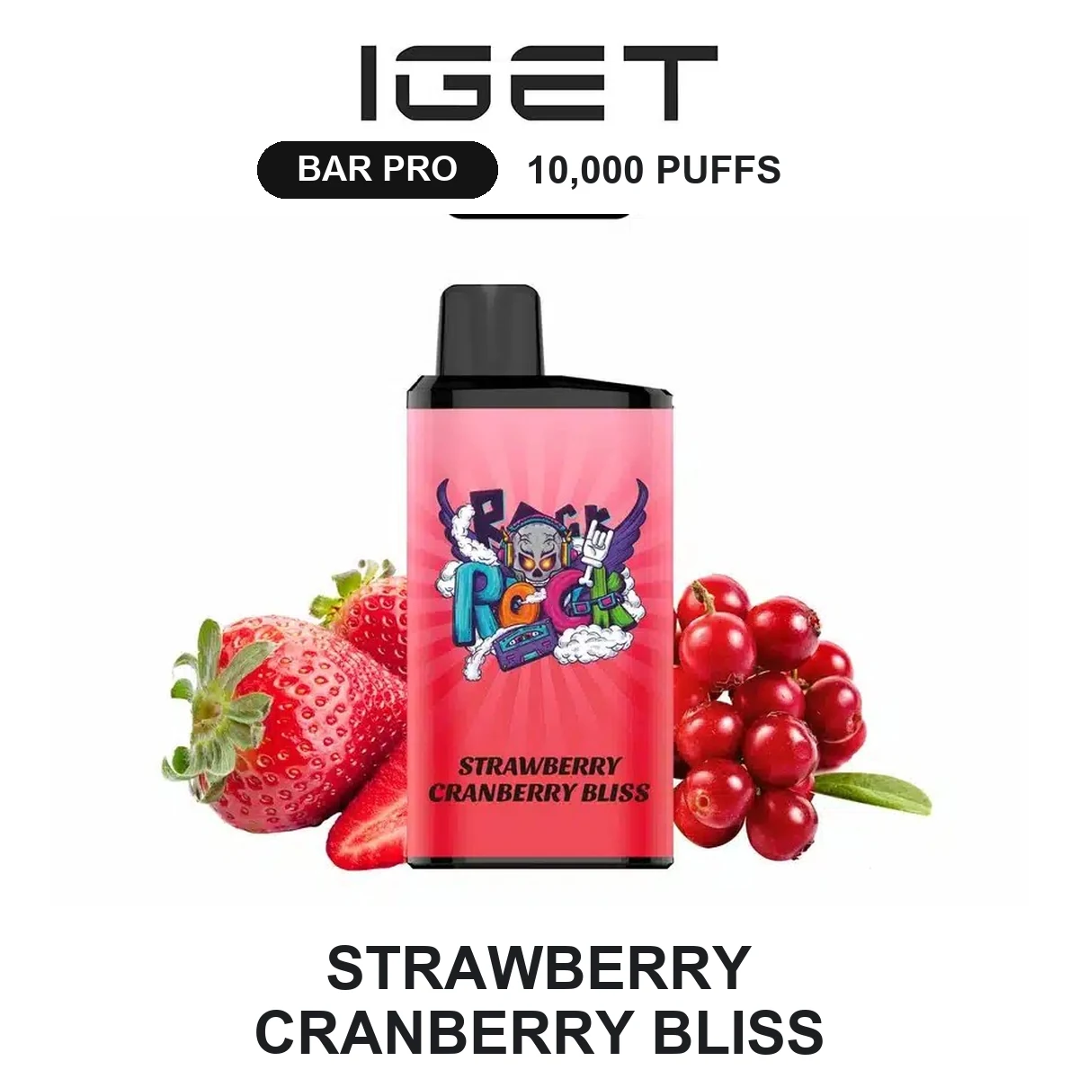 Strawberry Cranberry Bliss IGET Bar Pro 10000 Puffs