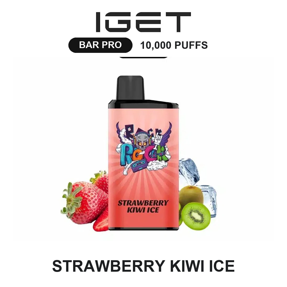 Strawberry Kiwi Ice IGET Bar Pro 10000 Puffs