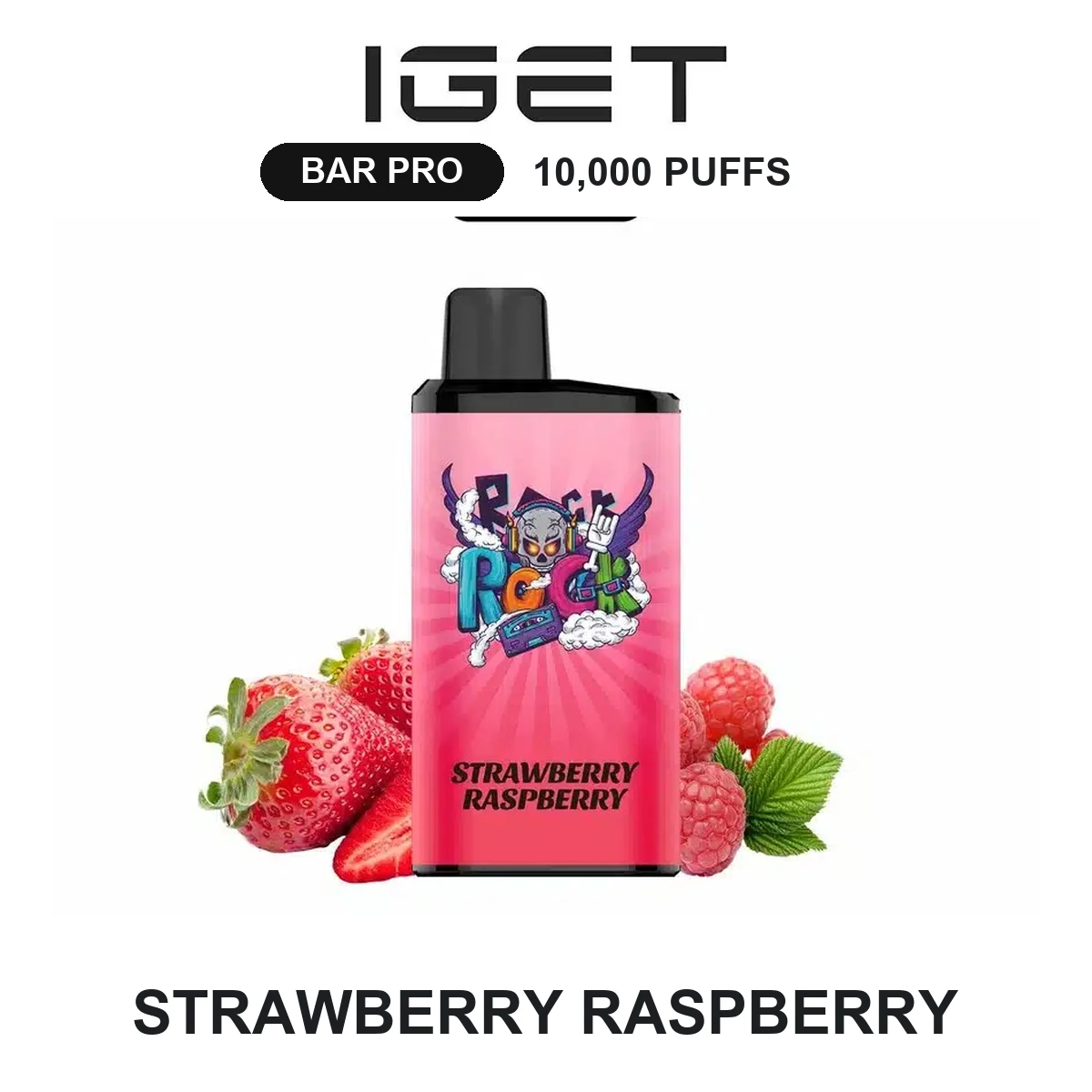 Strawberry Raspberry IGET Bar Pro 10000 Puffs
