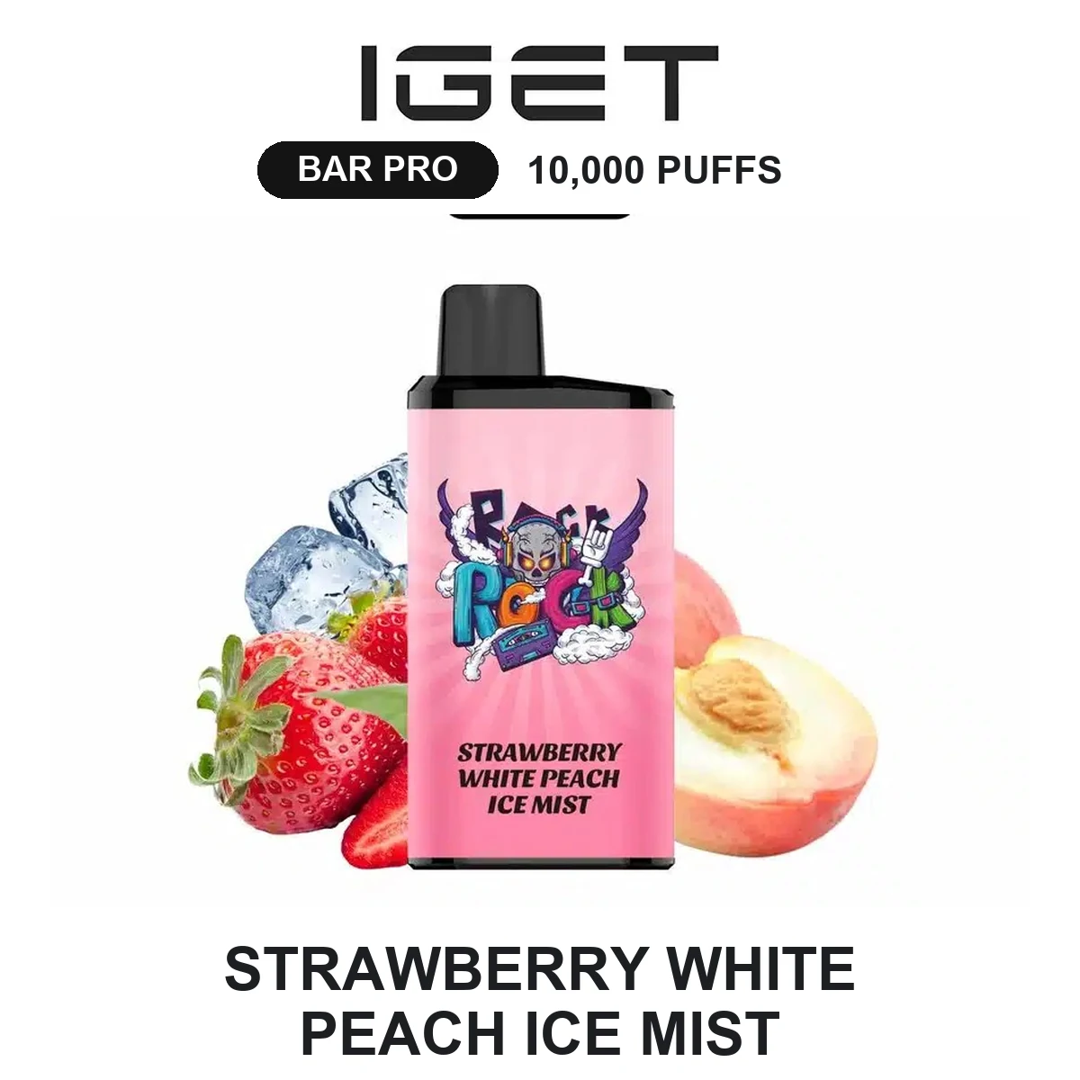 Strawberry White Peach Ice Mist IGET Bar Pro 10000 Puffs