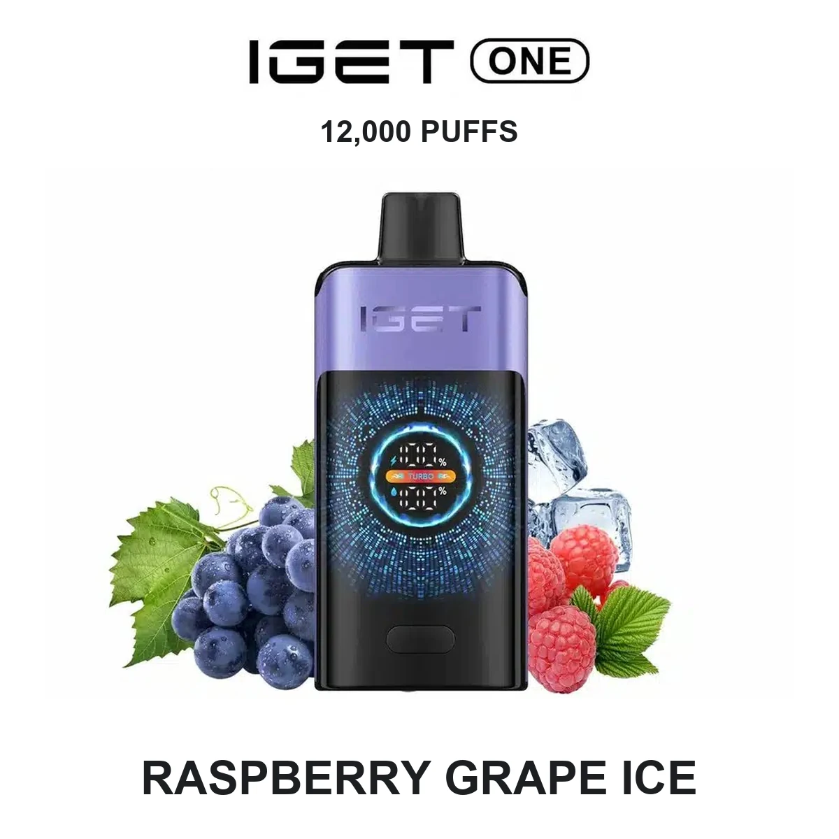 Raspberry Grape Ice IGET ONE 12000 Puffs