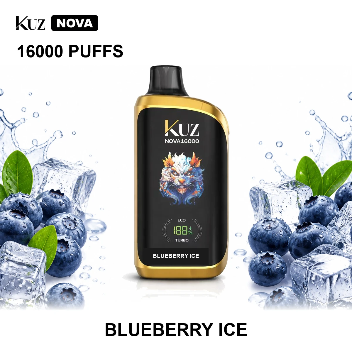Blueberry Ice KUZ Nova 16000 Puffs