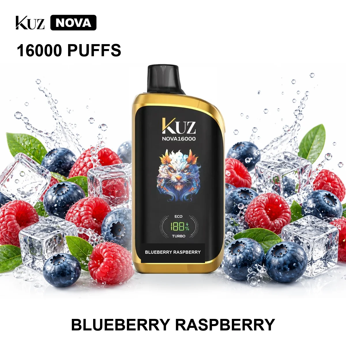 Blueberry Raspberry KUZ Nova 16000 Puffs